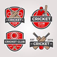 cricket logo samling vektor