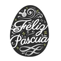 Feliz Pascua Typografie vektor