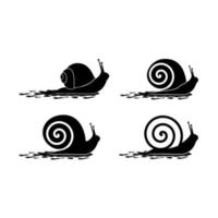 schneckensilhouette schnecke schwarz und weiß vektor