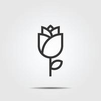 Blumensymbol-Vektorillustration. vektor