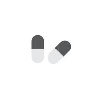 Medizinkapsel, Pille-Icon-Vektor im flachen Stil vektor