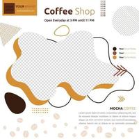 kafé café sociala medier post mall marknadsföring foto utrymme vektor