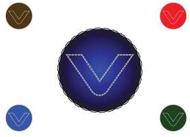 V-Brief-Logo und Symbol-Design-Vorlage vektor