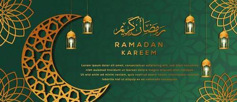 islamisk stil ramadan kareem dekoration banner bakgrundsillustration vektor