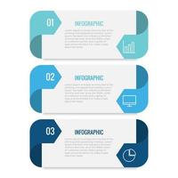 Präsentation Business-Infografik-Vorlage mit 3 Optionen vektor