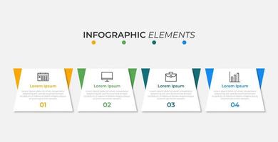 Präsentationsgeschäft Infografik Vorlage mit 4 Optionen vektor