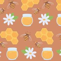 Honigbienen und Blumen vektor