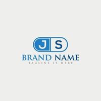 js letter logotyp designmall vektor