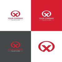 X Brief kreative Logo-Design-Vorlage vektor