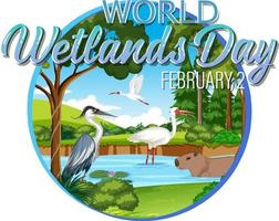 World Wetlands Day logotypdesign vektor