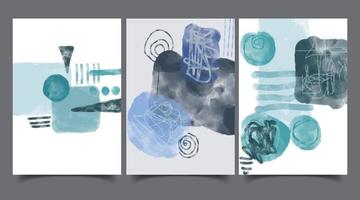 satz kreativer minimalistischer handgemalter illustrationen für wanddekoration, postkarten- oder broschürencover-design