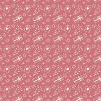 Nahtloses Muster im Doodle-Stil. niedlicher Cartoon-Hintergrund in rosa Farbe für Geburtstag, Party, st. Valentinstag vektor
