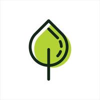 blad ikon logotyp mall, miljö och växter som används. vektor