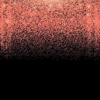 konfetti in schattierungen von lebenden korallenrändern isoliert auf schwarz. die Farbe des Jahres 2019. fallende funkelt punkte. glänzender Staubvektorhintergrund. die Farbe des Jahres 2019. Roségold-Glitter-Textur-Effekt. vektor