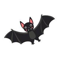 vektorillustration der niedlichen vampirfledermaus isoliert auf weißem hintergrund. vektor