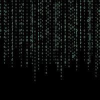 Matrix-Hintergrund. binärer Computercode. vektor