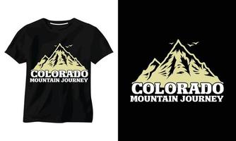 Colorado Mountain Journey T-Shirt-Design vektor