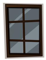 Fönster med träram vektor
