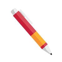 röd penna skolmaterial vektor