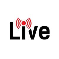 livestream, live-ikon, livestreaming-ikonsymbol vektor