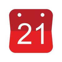 21 händelsedatumikon, kalenderdatumikon vektor