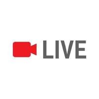 Live-Stream, Live-Symbol, Symbol für Live-Streaming vektor