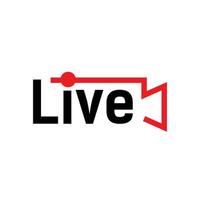 Live-Symbol. Live-Stream, Video, Nachrichtensymbol vektor