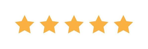 Fünf-Sterne-Kunden-Produktbewertungsbewertung vektor