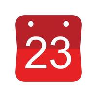23 Ereignisdatumssymbol, Kalenderdatumssymbol vektor