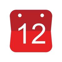 12 Ereignisdatumssymbol, Kalenderdatumssymbol vektor
