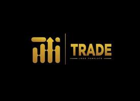 business handel logotyp mall för finansiellt företag vektor