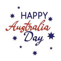 Happy Australia Day Schriftzug vektor