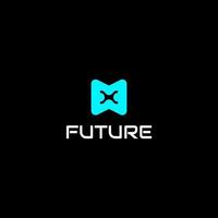 abstrakt modern futuristisk logotypdesign vektor