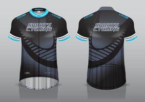 Jersey-Design für den Radsport, Vorder- und Rückansicht und einfach zu bearbeiten und auf Stoff zu drucken, Sportbekleidung für Radsportteams vektor