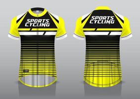 Trikot-Design für den Radsport, Vorder- und Rückansicht, schicke Uniform und einfach zu bearbeiten und zu drucken, Radsport-Teamuniform vektor