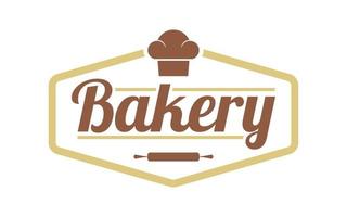 Vintage Label Bäckerei Bäckerei Logo Design Vektor