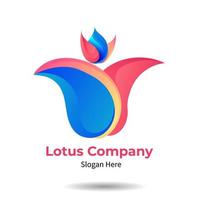 logotyp blommig lotus illustration för skönhetscenter tecken eller symbol salong företag vektor