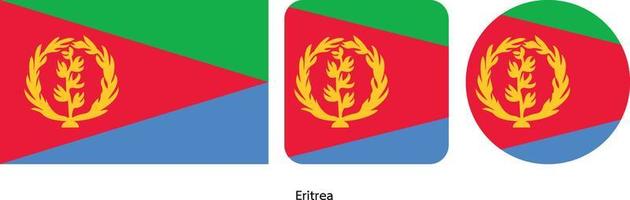 eritreas flagga, vektorillustration vektor