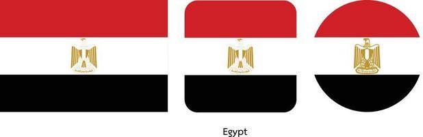 Egyptens flagga, vektorillustration vektor