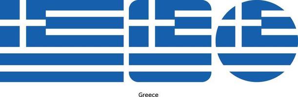 Greklands flagga, vektor illustration