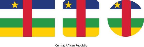 Centralafrikanska republikens flagga, vektorillustration vektor