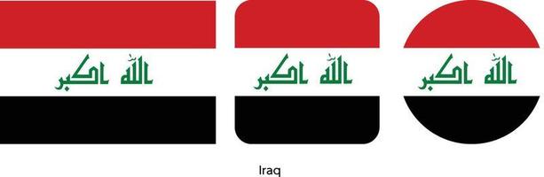 Irak flagga, vektor illustration