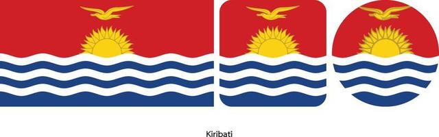 kiribati flagga, vektorillustration vektor