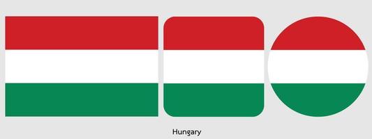 ungarische flagge, vektorillustration vektor
