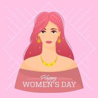 8 mars gratulationskort glad internationella kvinnodagen. vektor