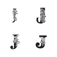 Buchstabe j Logo Vorlage Vektor Icon Design