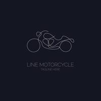 Motorrad-Logo-Linienstil-Designvorlage für Marke oder Unternehmen und andere vektor