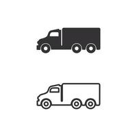 Autoikonen und Vektorlogoautos für Reise-LKW-Bus und andere Transportvektorzeichen entwerfen Illustration vektor
