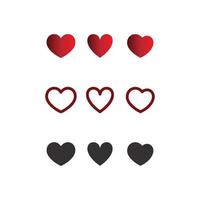 Herz und Liebe Vector Illustration Design Symbol Zeichen romantisch