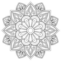 Vektor abstrakte Mandala-Muster. Kunst an der Wand. Malbuch Spitzenmuster das Tattoo. Design für ein Tapetenfarbenhemd und Fliesenaufkleberdesign, dekoratives Kreisornament im orientalischen Ethnostil